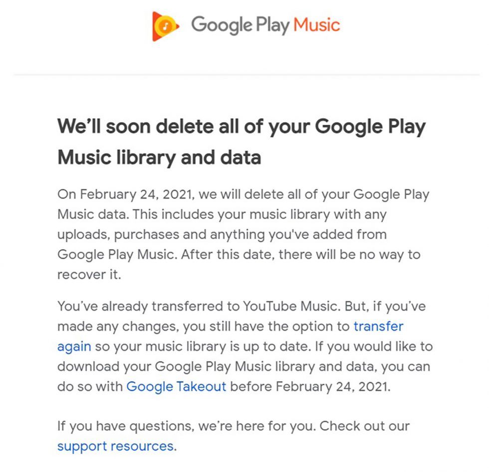 Google Play Music Dead